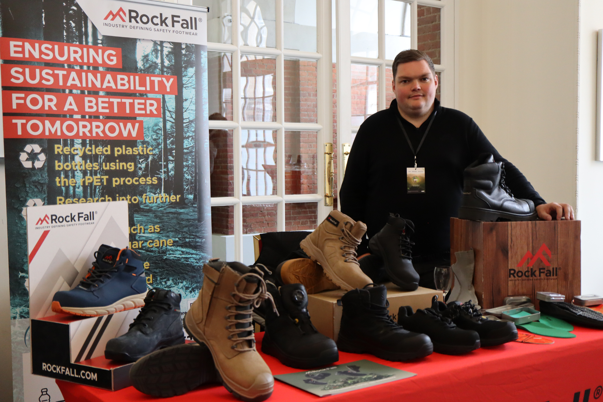 The ROCK FALL stand at the ESG Exhibition