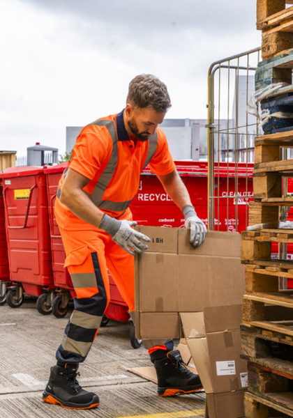 Man in hi-vis orange workwear