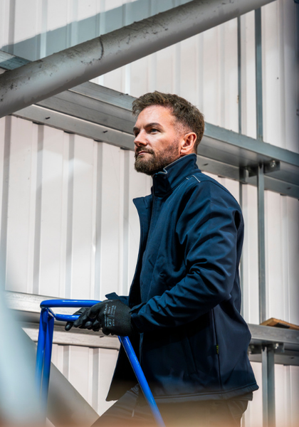 Man in workwear clothing