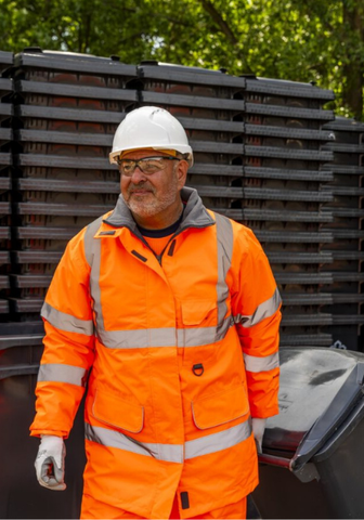 Man in hi-vis orange workwear