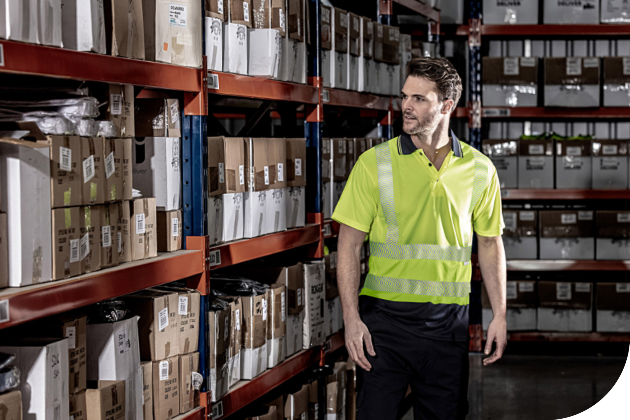 ECOROKWEAR FLEXCOMBE HI-VIS CHEVRON POLYESTER POLOSHIRT