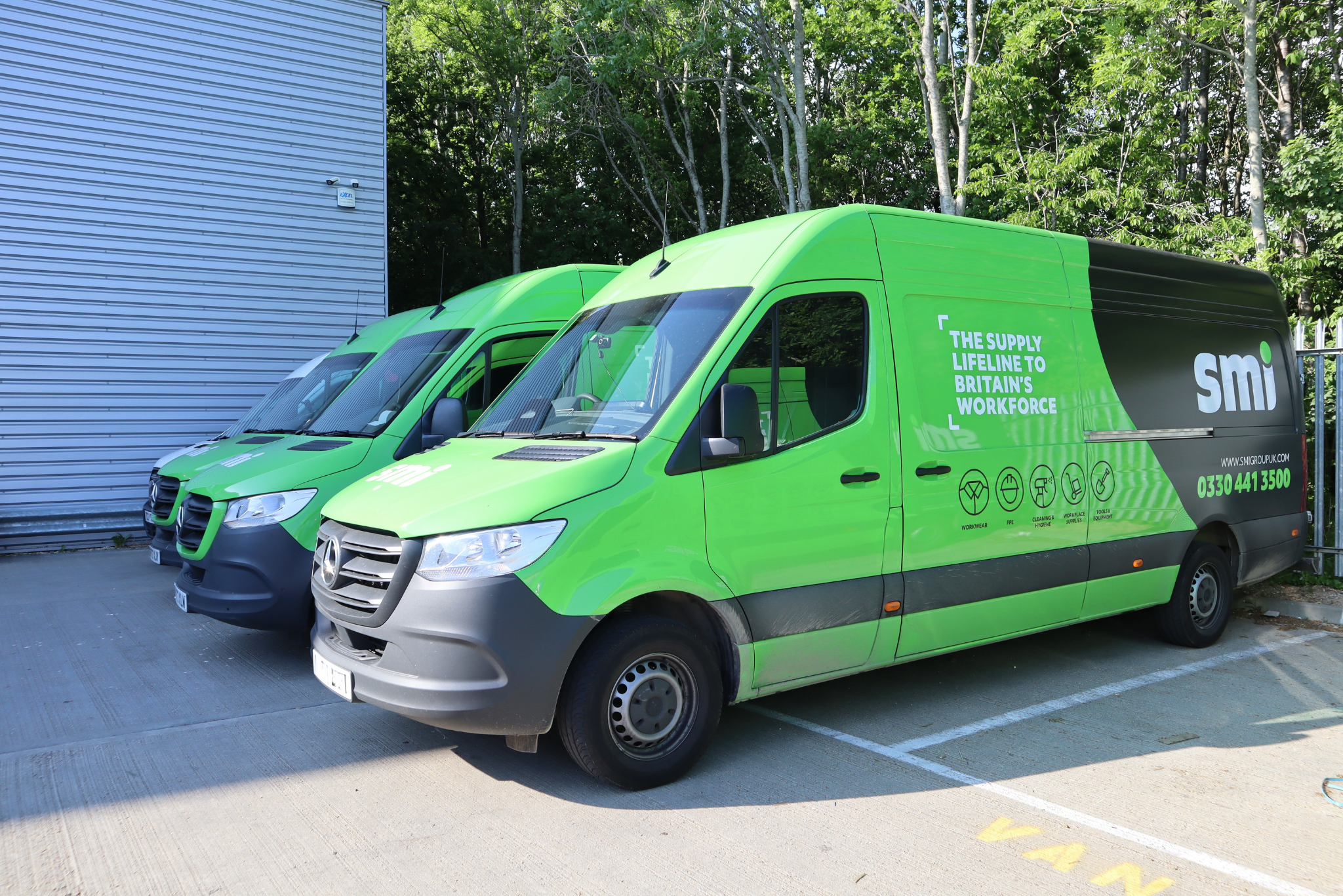SMI van waiting to be loaded.