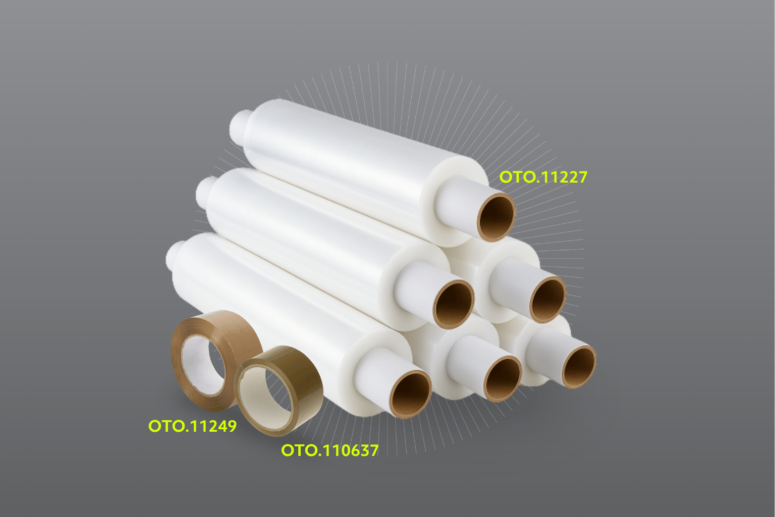 Packaging tape and wrap.