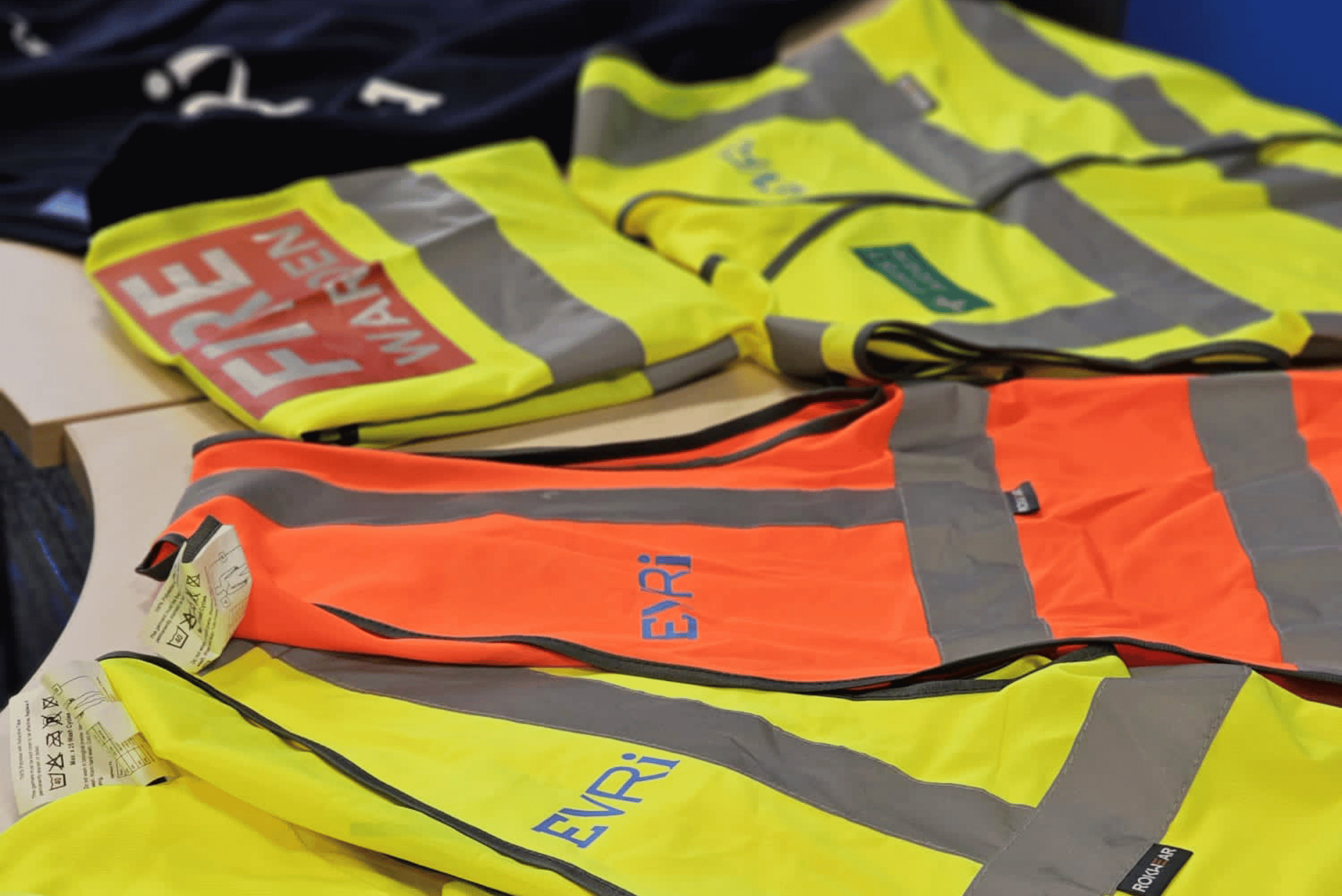 EVRI branded garments.