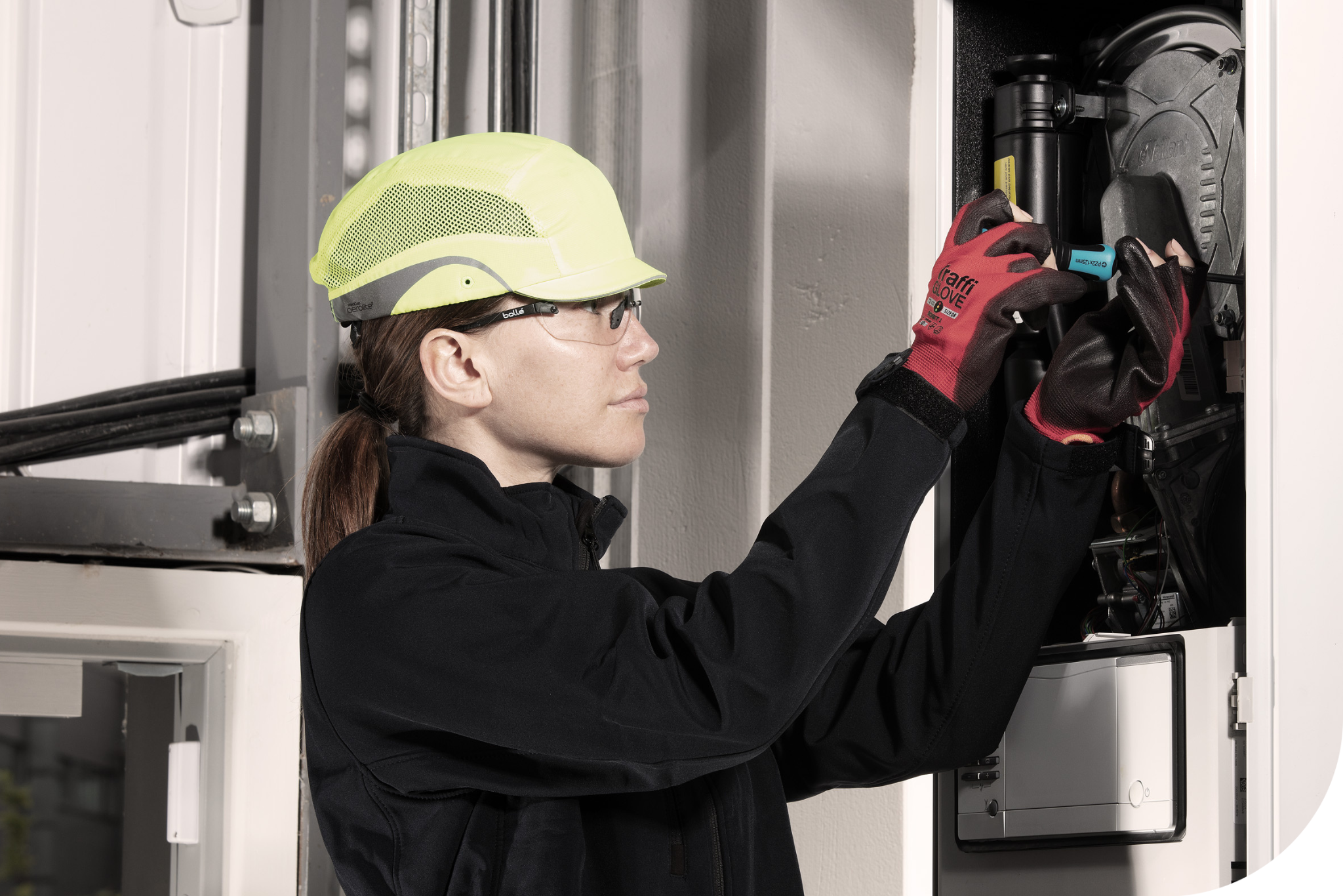 Woman wearing PPE