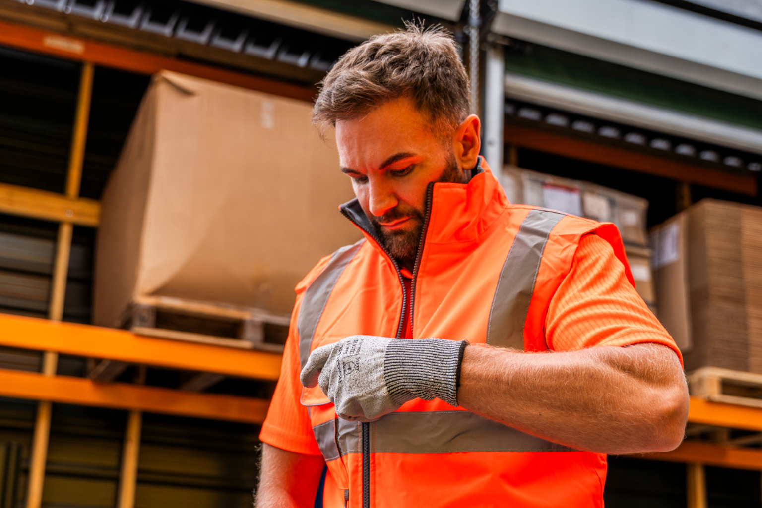 ROKWEAR Orange Hi-vis Bodywarmer