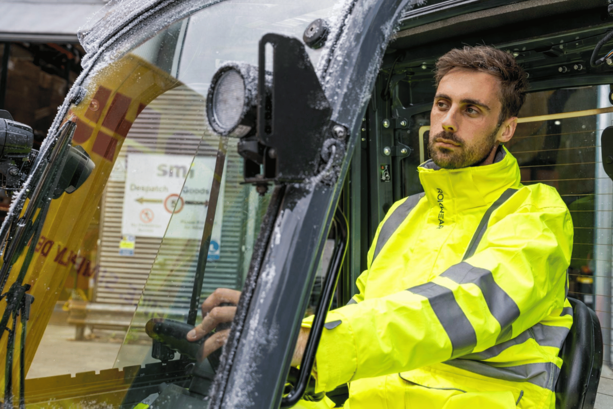 Man wearing cold weather PPE