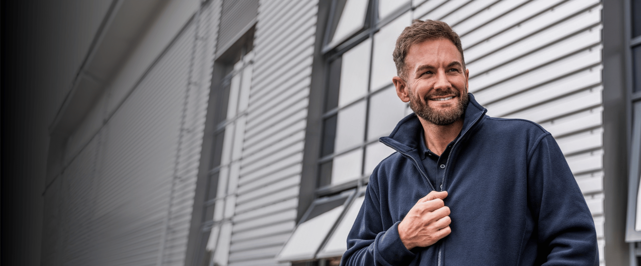 Man in workwear.