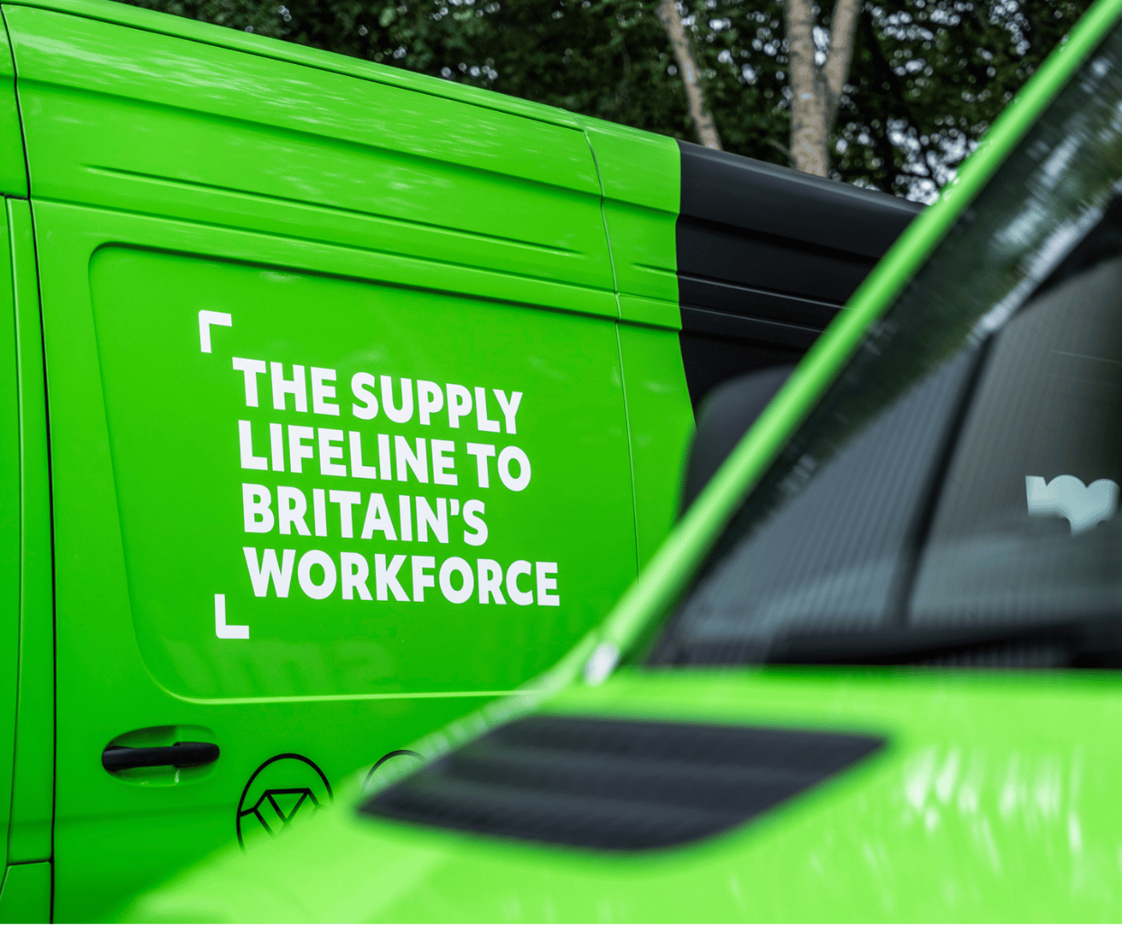 Green SMI delivery van.
