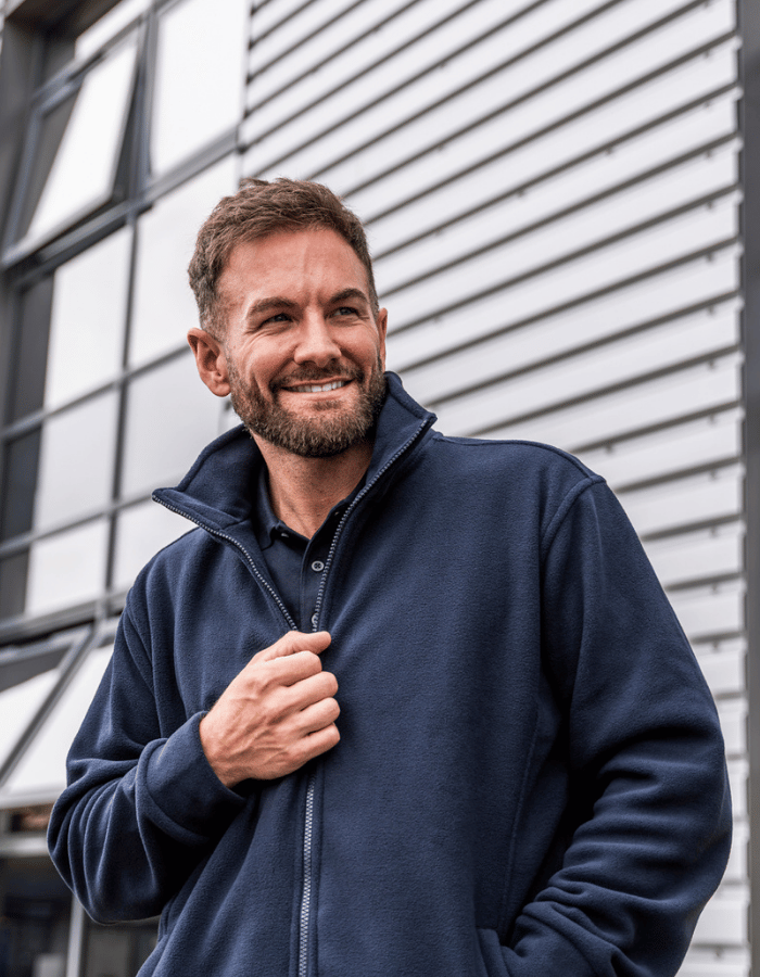 Man in workwear.