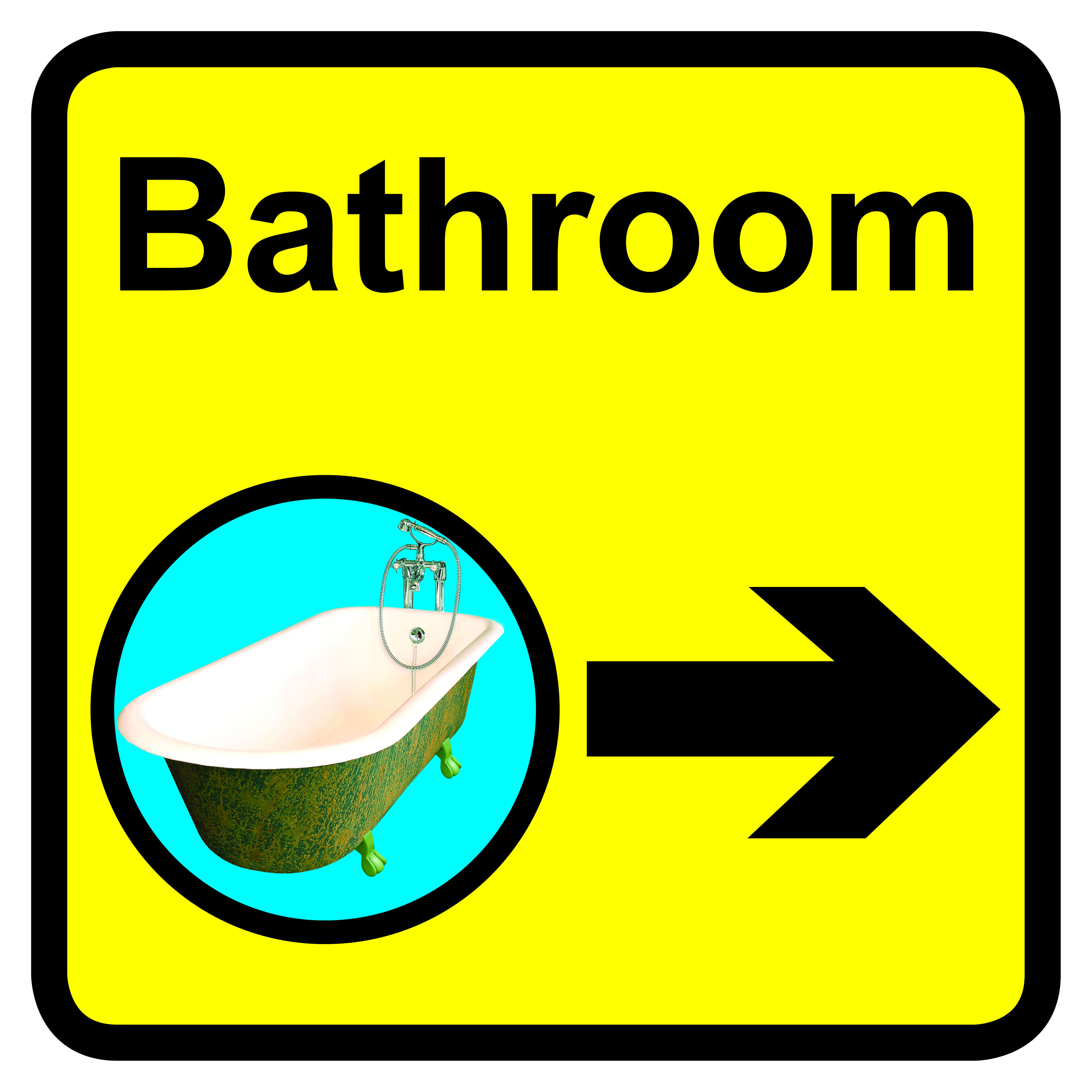 BATHROOM DEMENTIA SIGN ARROW RIGHT