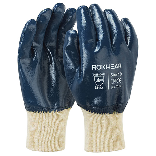 Heavy duty best sale nitrile work gloves