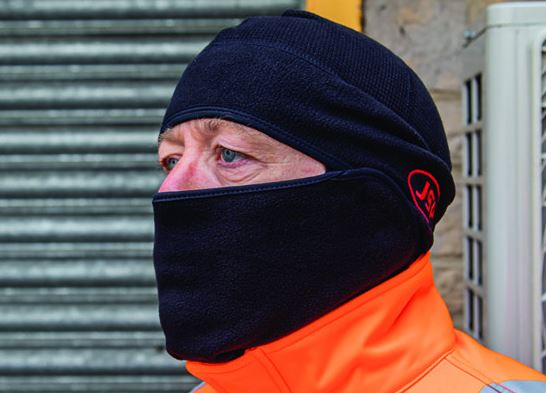 SUREFIT THERMAL SAFETY HELMET LINER WITH REMOVABLE FACE COVERING