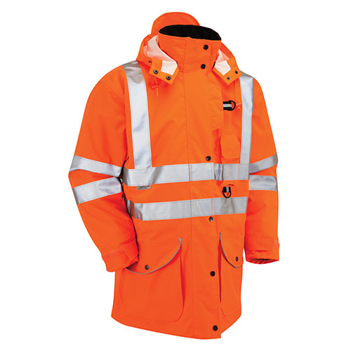 ROKWEAR MILFORD HI-VIS WATERPROOF & BREATHABLE STORMCOAT - ORANGE
