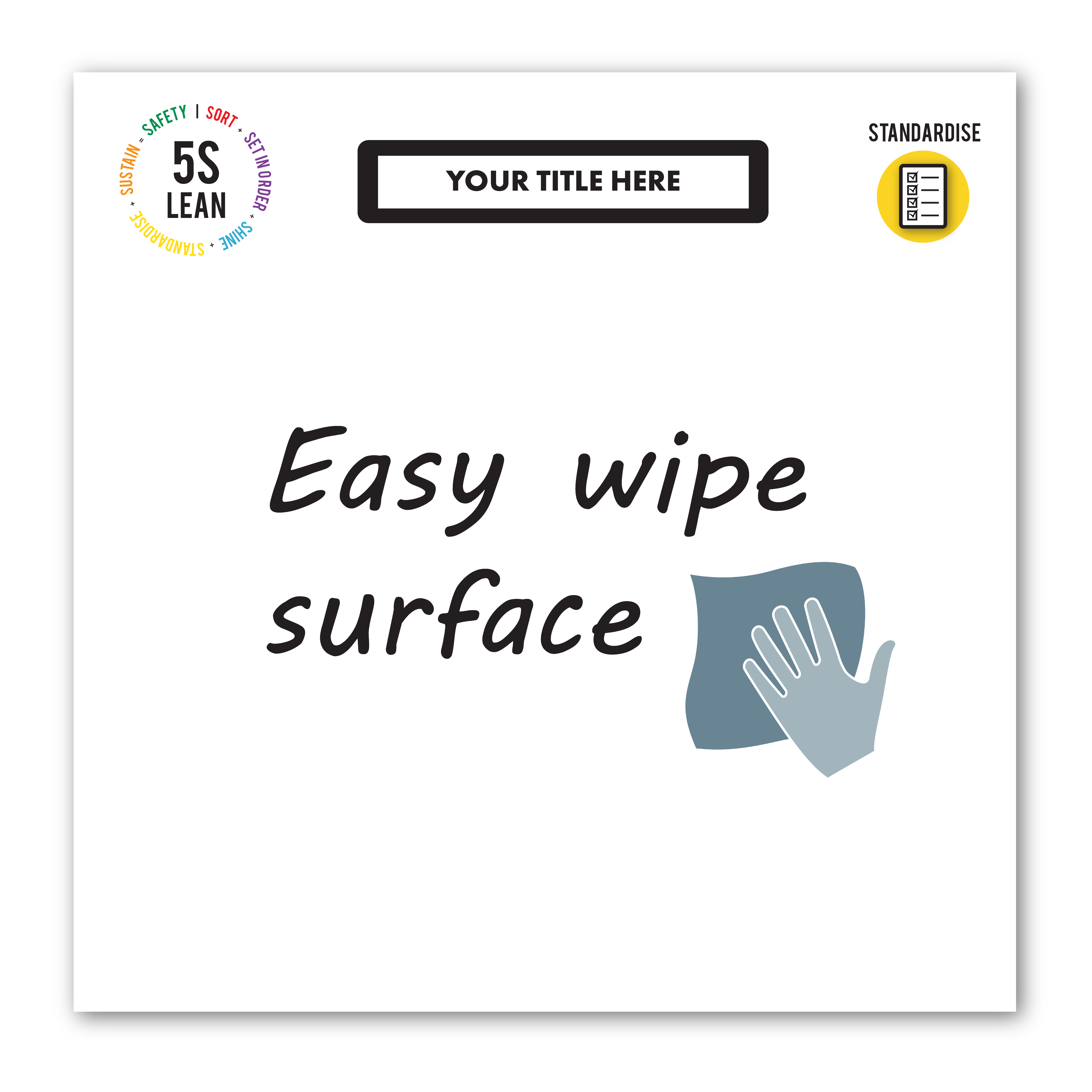 MODULEAN EASY WIPE BOARD WHITE