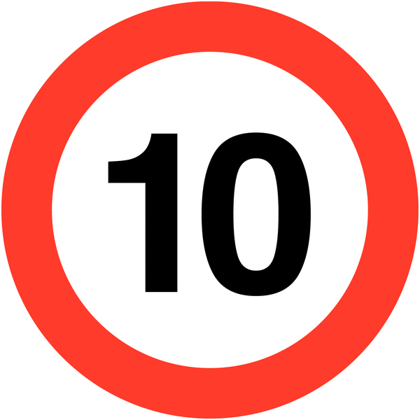 10MPH SPEED LIMIT CLASS 1 REFLECTIVE TRAFFIC SIGN