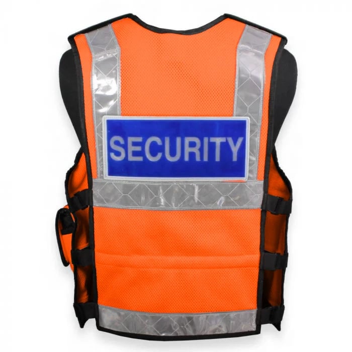 Hi Visibility Vests Printed SIA APPROVED SECURITY 3 Colours & 8 - View #4